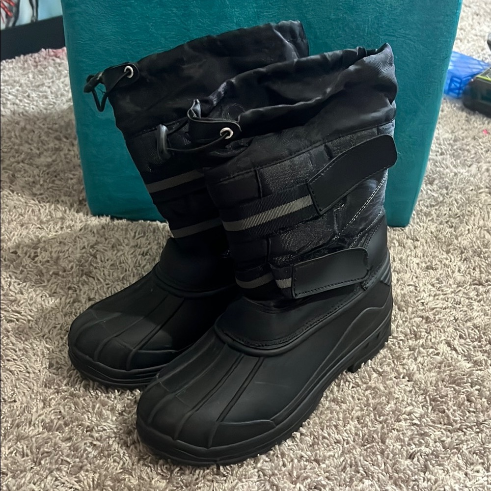 Black Kids Winter Boots
